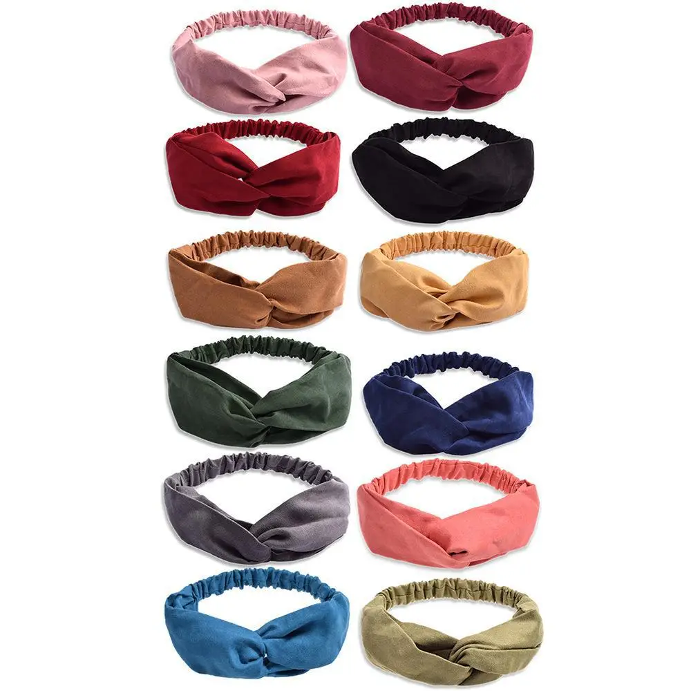 White Cross Knitted Hair Band for Women - Image 30