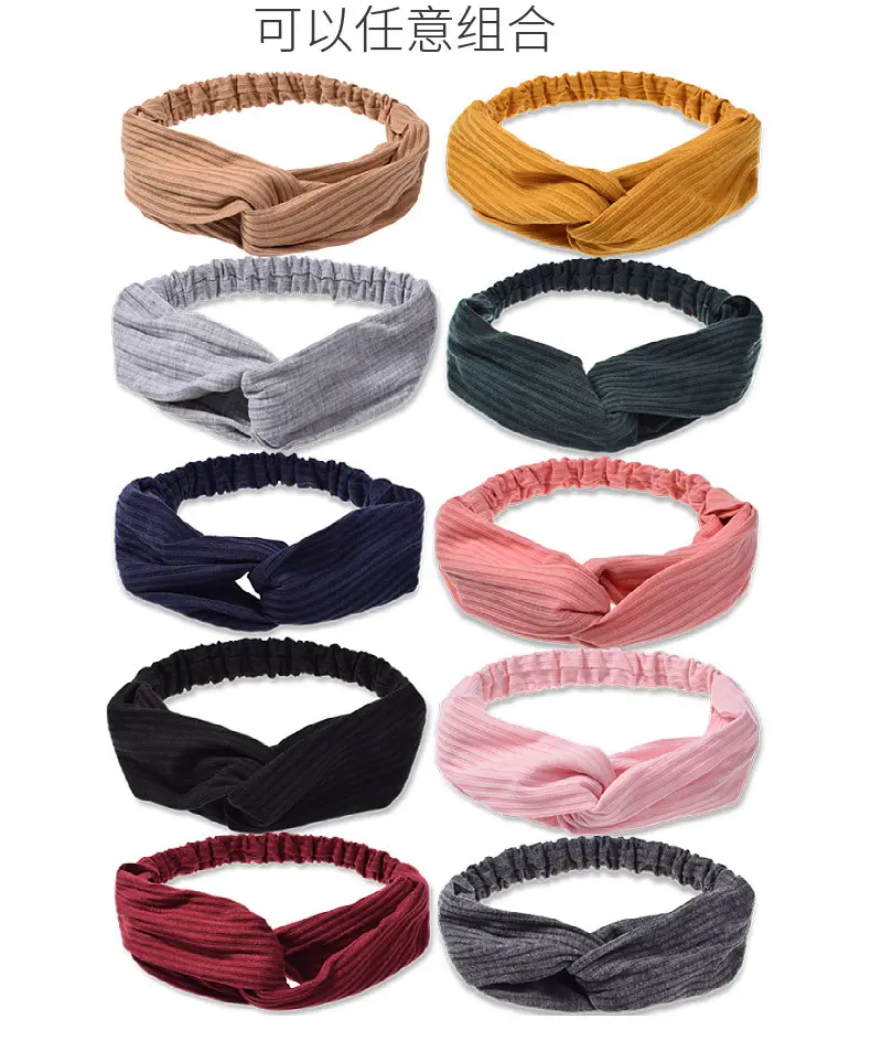 White Cross Knitted Hair Band for Women — feature 14