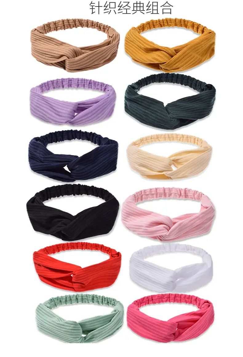 White Cross Knitted Hair Band for Women — feature 15