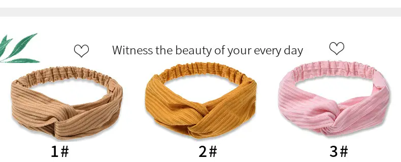 White Cross Knitted Hair Band for Women — feature 4