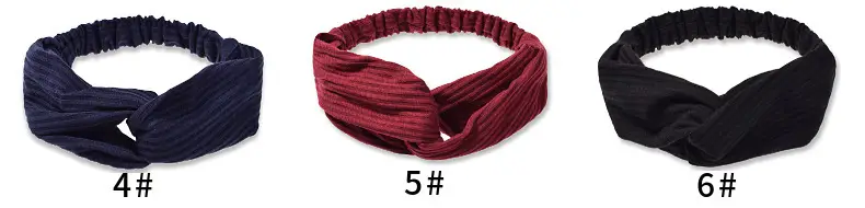 White Cross Knitted Hair Band for Women — feature 5
