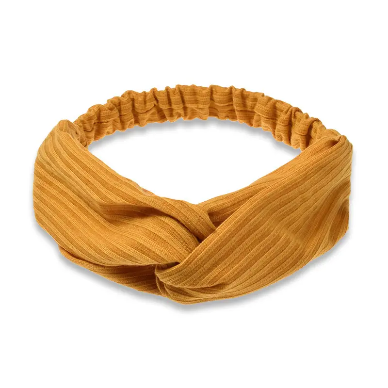 White Cross Knitted Hair Band for Women - Image 2