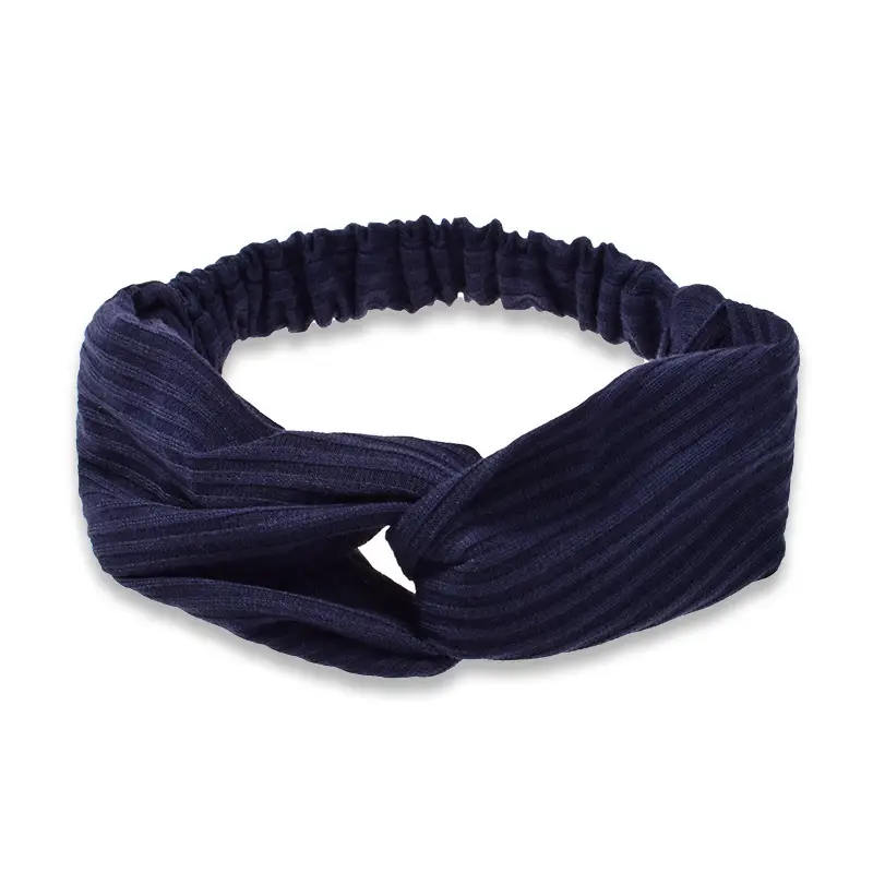 White Cross Knitted Hair Band for Women - Image 4