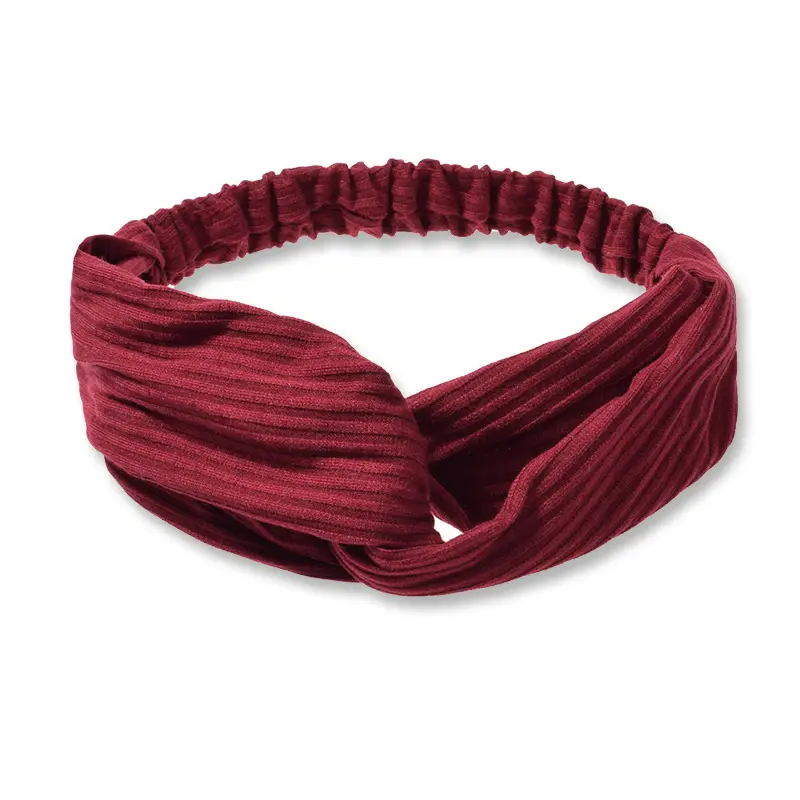 White Cross Knitted Hair Band for Women - Image 5