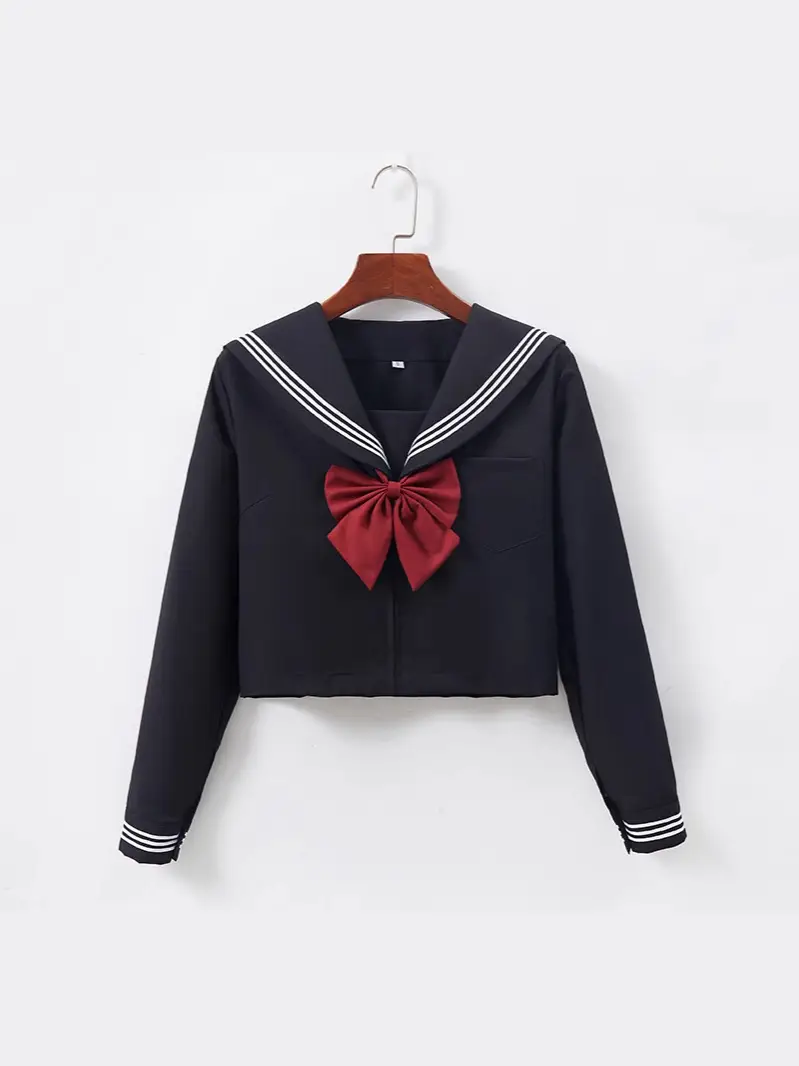 Black Pleated Sailor Skirt for Girls School