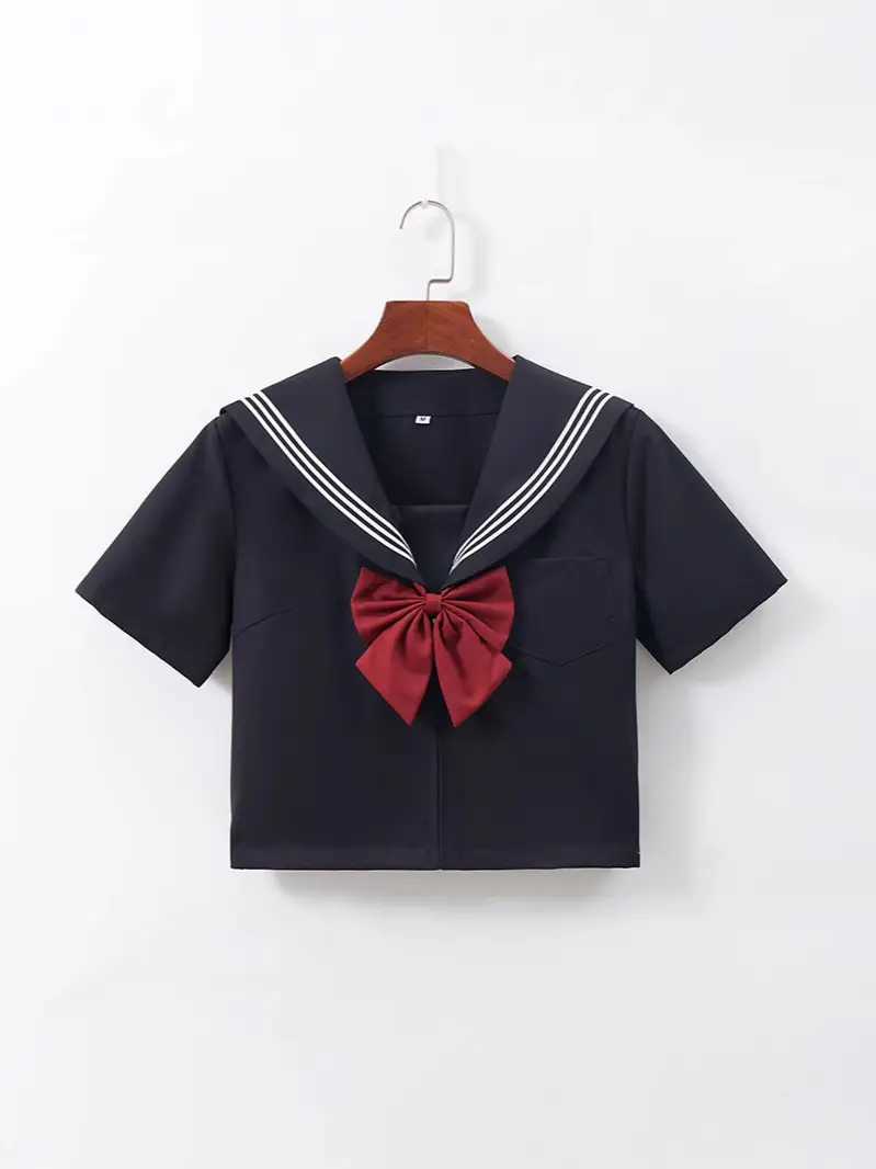 Black Pleated Sailor Skirt for Girls School