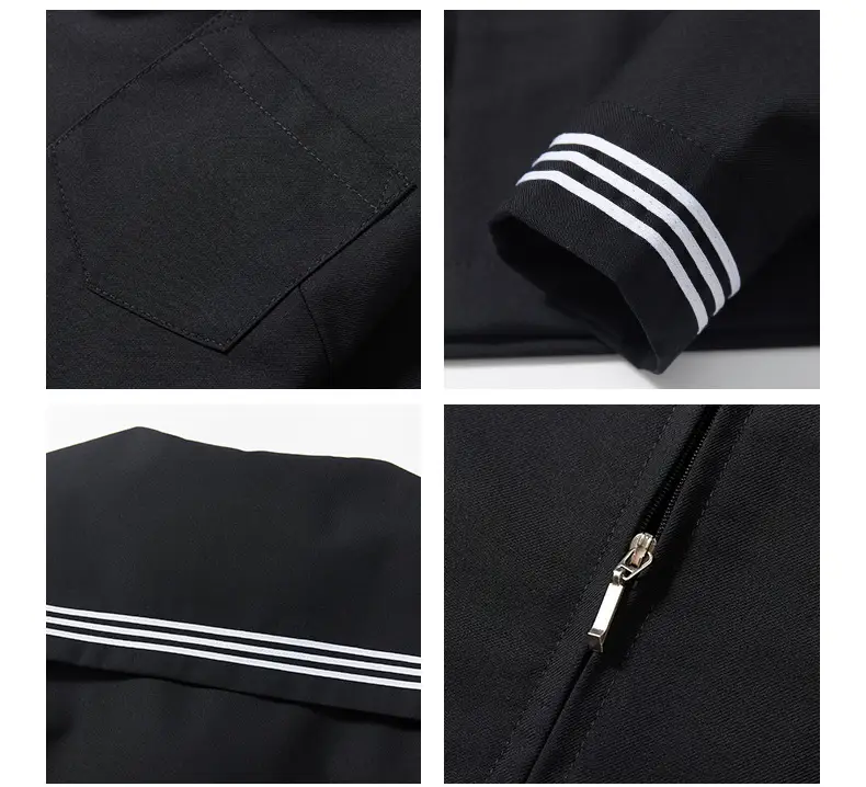 Black Pleated Sailor Skirt for Girls School — feature 12