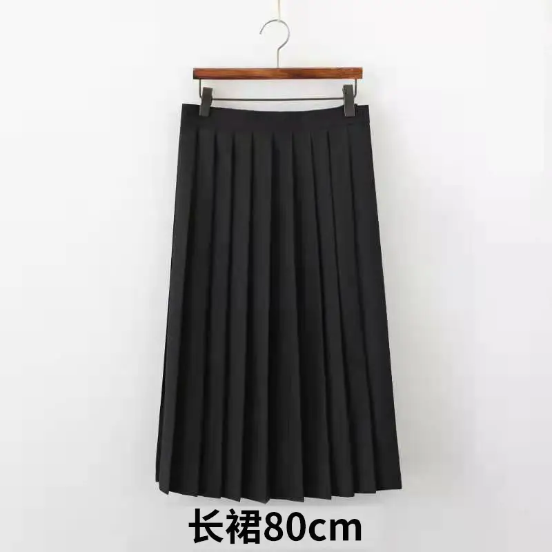 Black Pleated Sailor Skirt for Girls School
