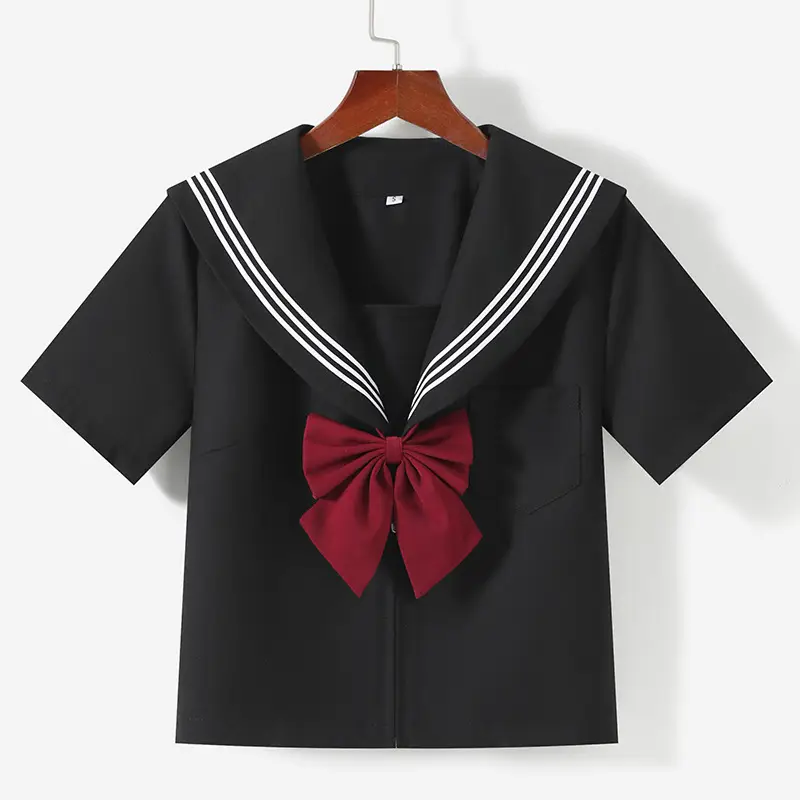 Black Pleated Sailor Skirt for Girls School