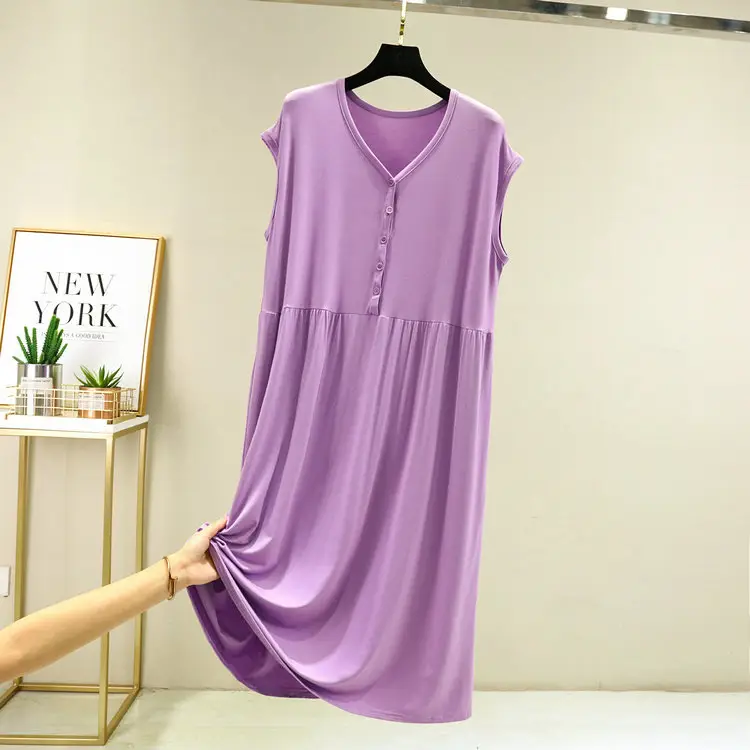 Women's Grey Sleeveless V-Neck Dress with Swing Skirt - Image 4