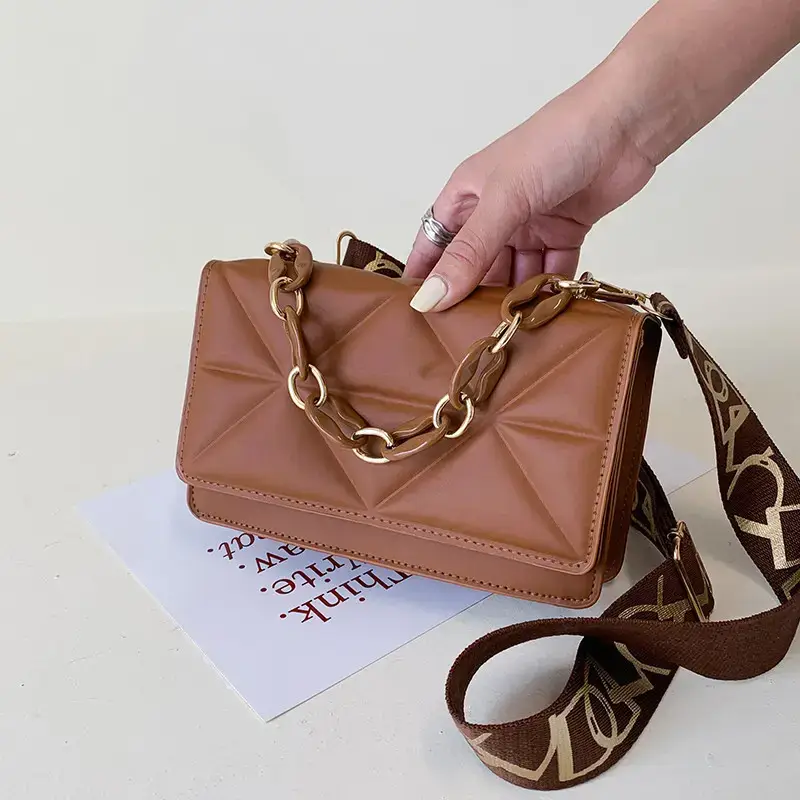Pink Quilted Shoulder Crossbody Bag for Women