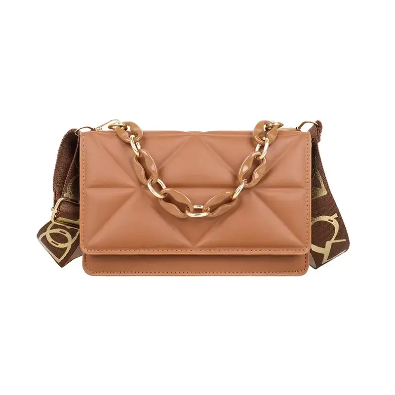 Pink Quilted Shoulder Crossbody Bag for Women