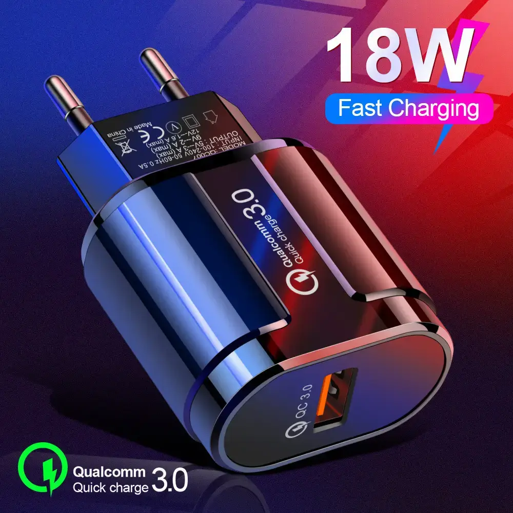 18W Fast Charging European Standard QC3.0 Mobile Charger - Image 2