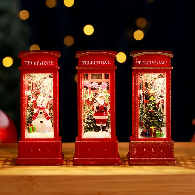 Christmas Santa Telephone Booth Lamp - Image 22
