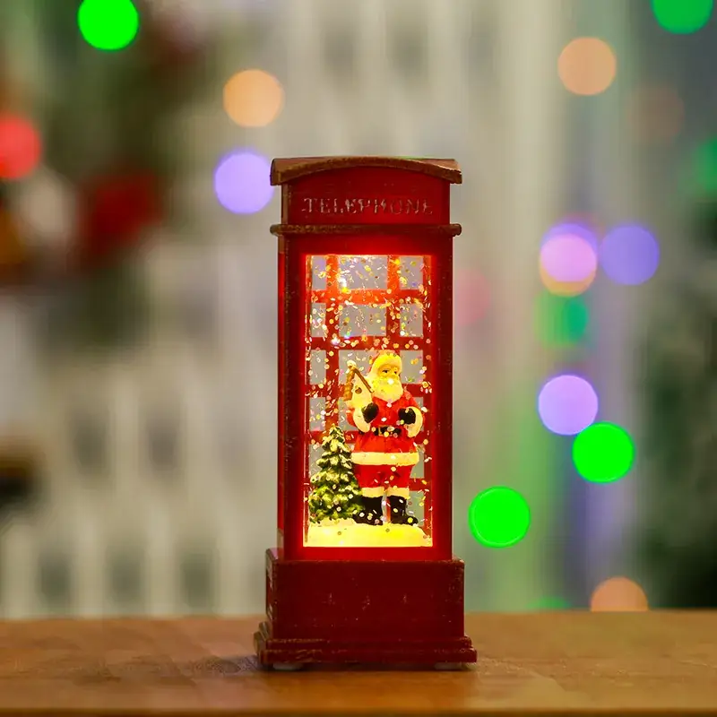 Christmas Santa Telephone Booth Lamp - Image 10