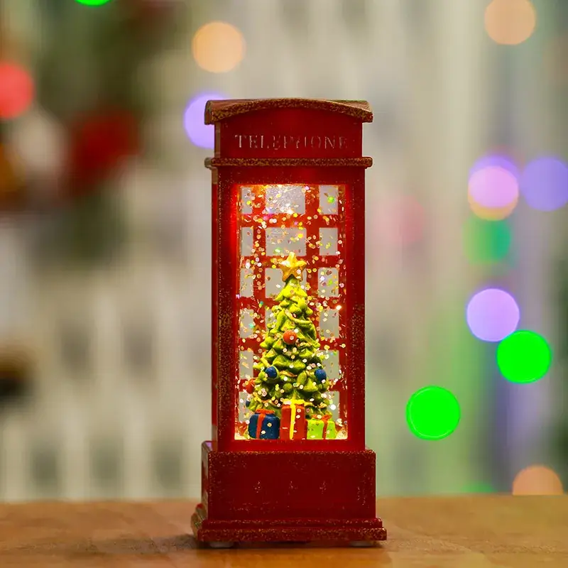 Christmas Santa Telephone Booth Lamp - Image 12