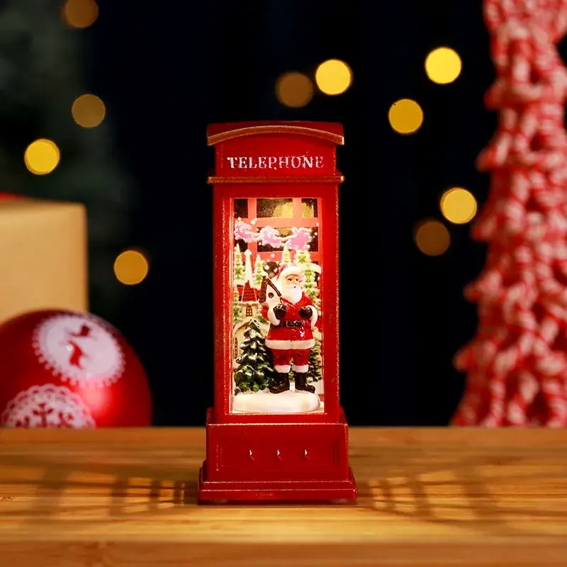 Christmas Santa Telephone Booth Lamp - Image 4