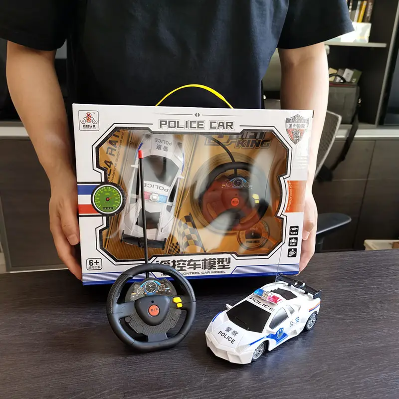 Simulation remote control children's car police car model front and rear two-way electric remote control car toy wholesale stall hot sale