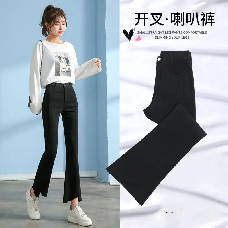 Women Velvet Leggings Black Large High Waist Elastic - Image 23