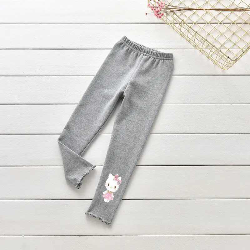 Pink Hello Kitty Cotton Leggings for Girls - Image 5