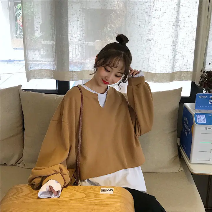 2025 Korean Style Loose Grey Sweatshirt Women — feature 15