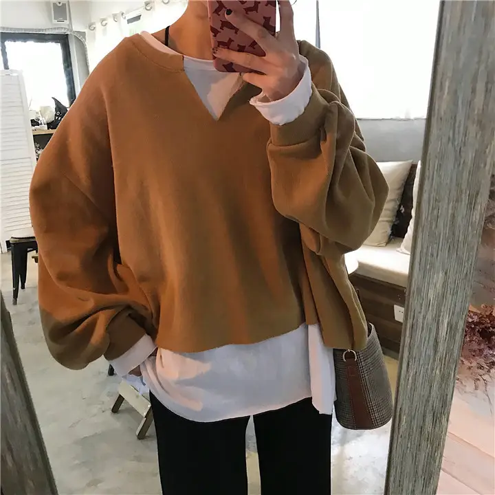 2025 Korean Style Loose Grey Sweatshirt Women — feature 17