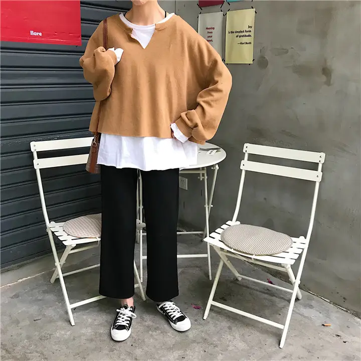 2025 Korean Style Loose Grey Sweatshirt Women — feature 22