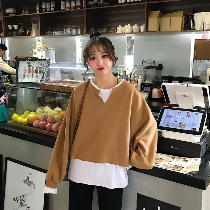 2025 Korean Style Loose Grey Sweatshirt Women — feature 25