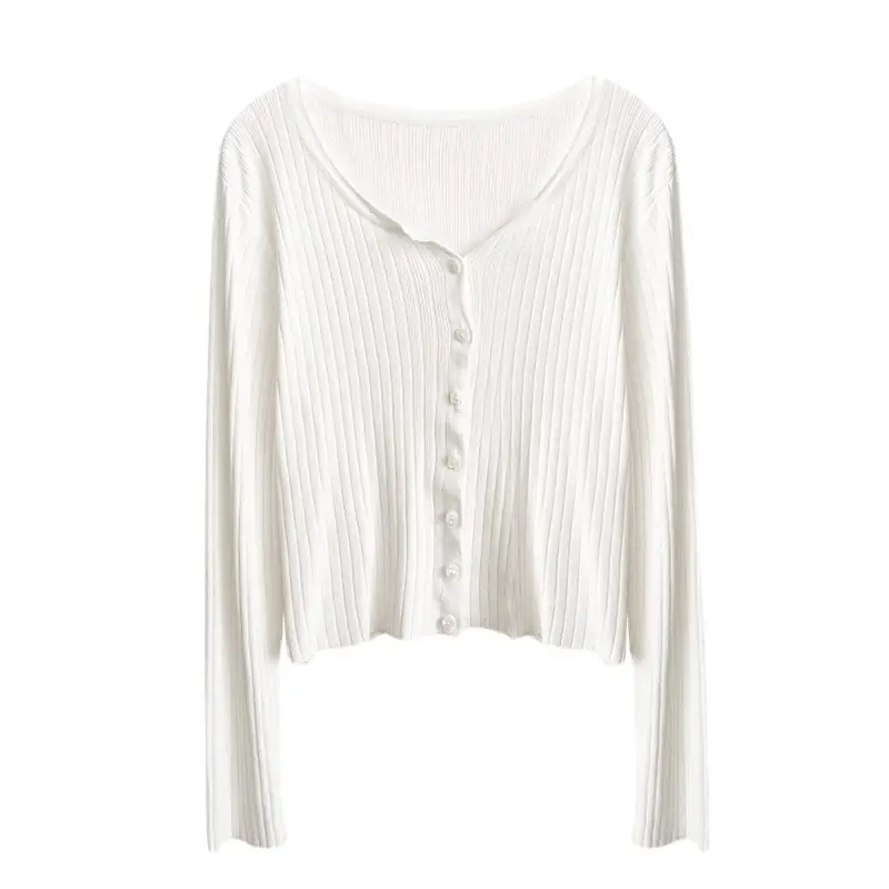 Pink Knit Cardigan Women's Autumn Wear - Image 8