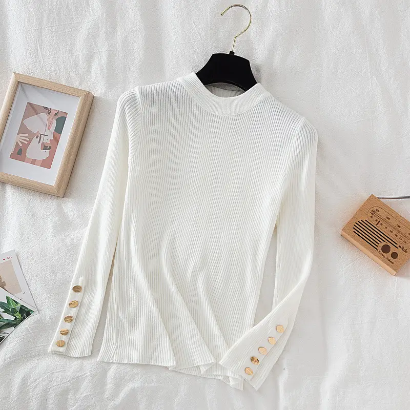 Black Half Turtleneck Knitwear for Women - Image 18