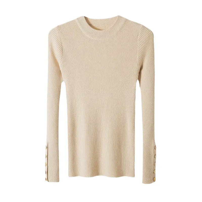 Black Half Turtleneck Knitwear for Women - Image 19