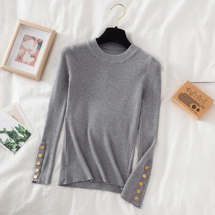 Black Half Turtleneck Knitwear for Women - Image 4