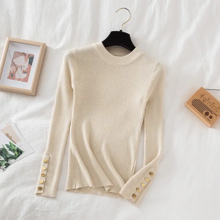 Black Half Turtleneck Knitwear for Women - Image 6
