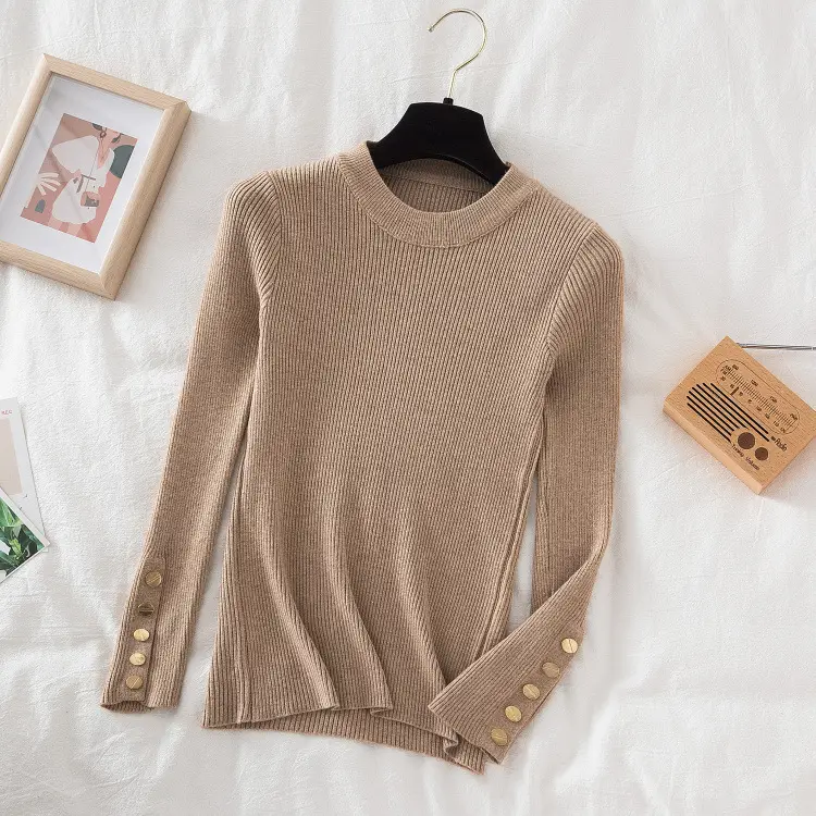 Black Half Turtleneck Knitwear for Women - Image 7