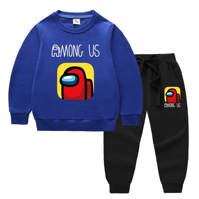 Kids Among Us Cotton Sweatpants Set Purple Grey - Image 8