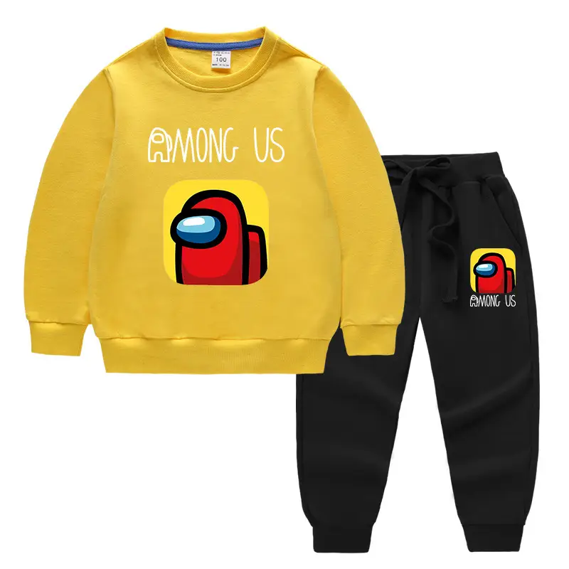 Kids Among Us Cotton Sweatpants Set Purple Grey - Image 9