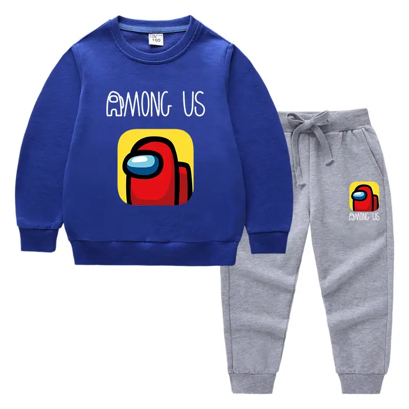 Kids Among Us Cotton Sweatpants Set Purple Grey - Image 15