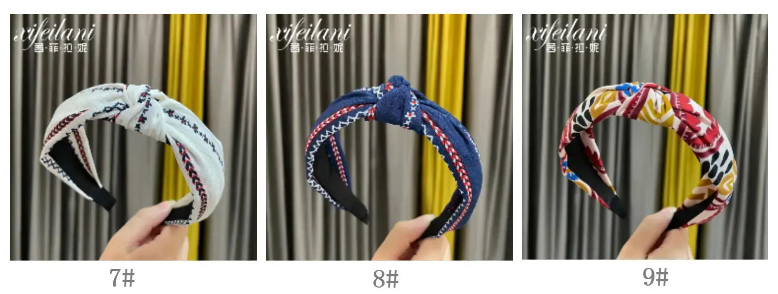 Purple Cross-Knotted Wide Bristle Headband for Women — feature 9