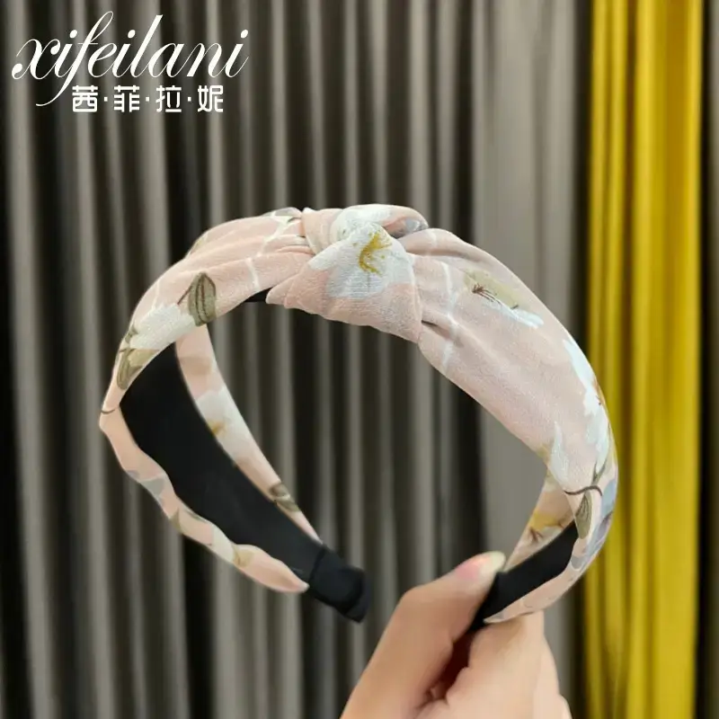 Purple Cross-Knotted Wide Bristle Headband for Women - Image 6