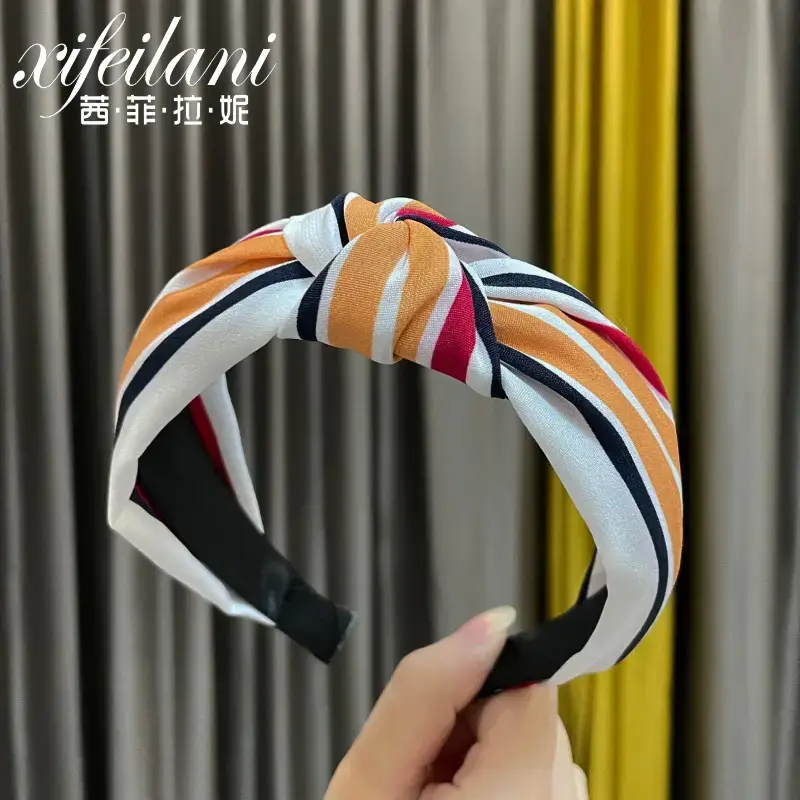 Purple Cross-Knotted Wide Bristle Headband for Women - Image 11