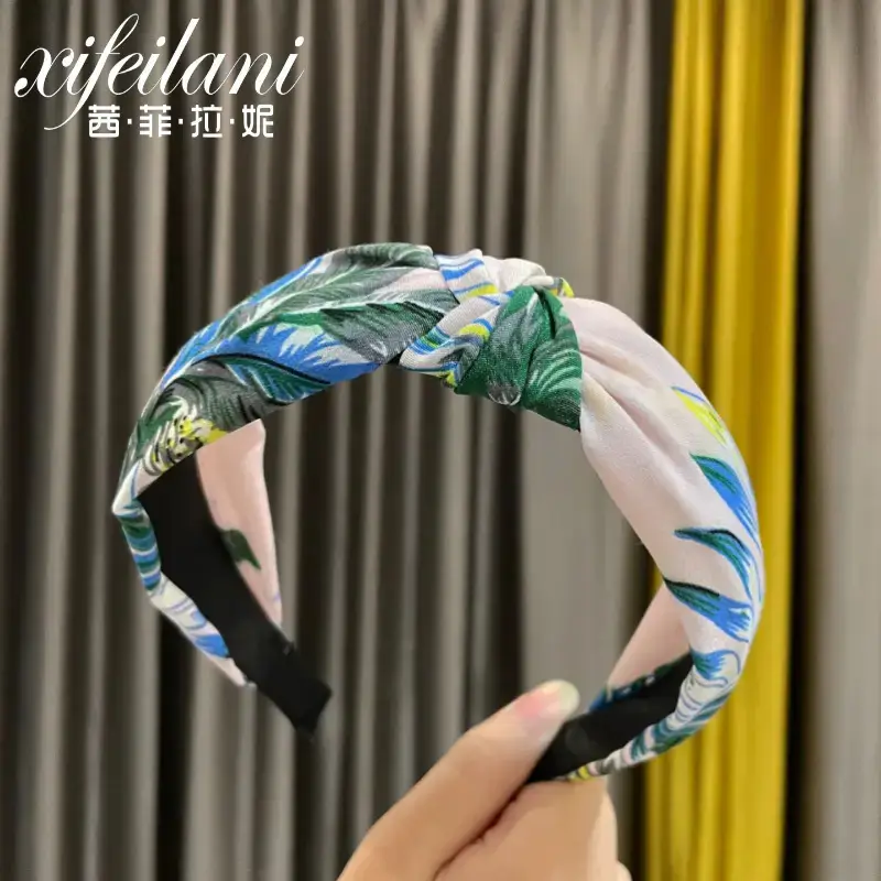 Purple Cross-Knotted Wide Bristle Headband for Women - Image 17