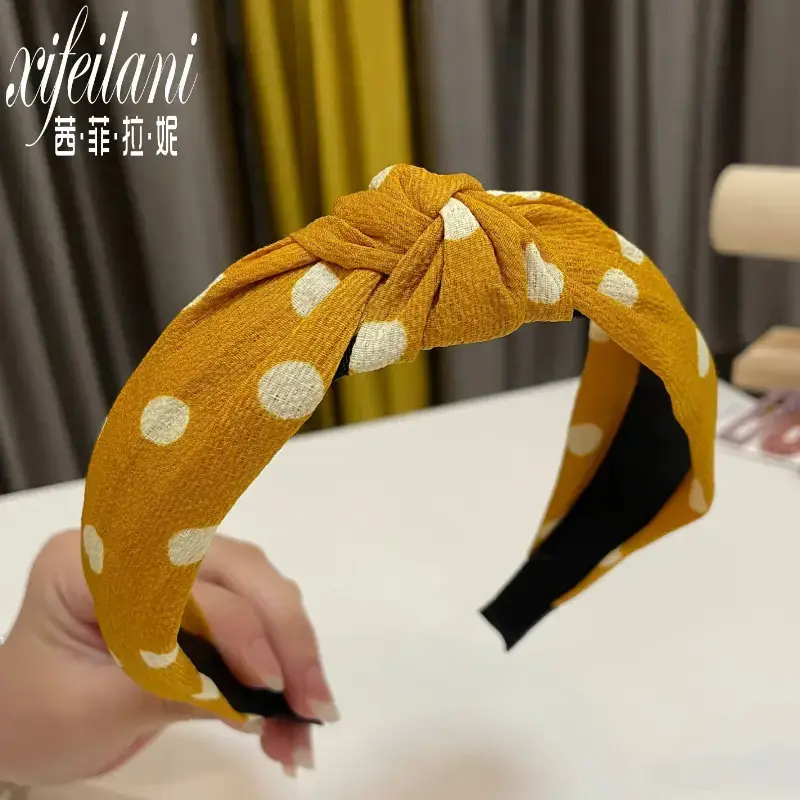 Purple Cross-Knotted Wide Bristle Headband for Women - Image 25