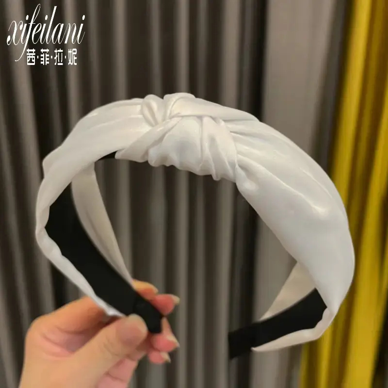 Purple Cross-Knotted Wide Bristle Headband for Women - Image 29