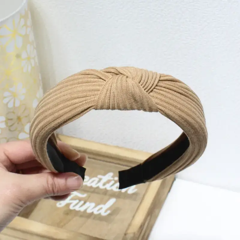 Purple Cross-Knotted Wide Bristle Headband for Women - Image 41