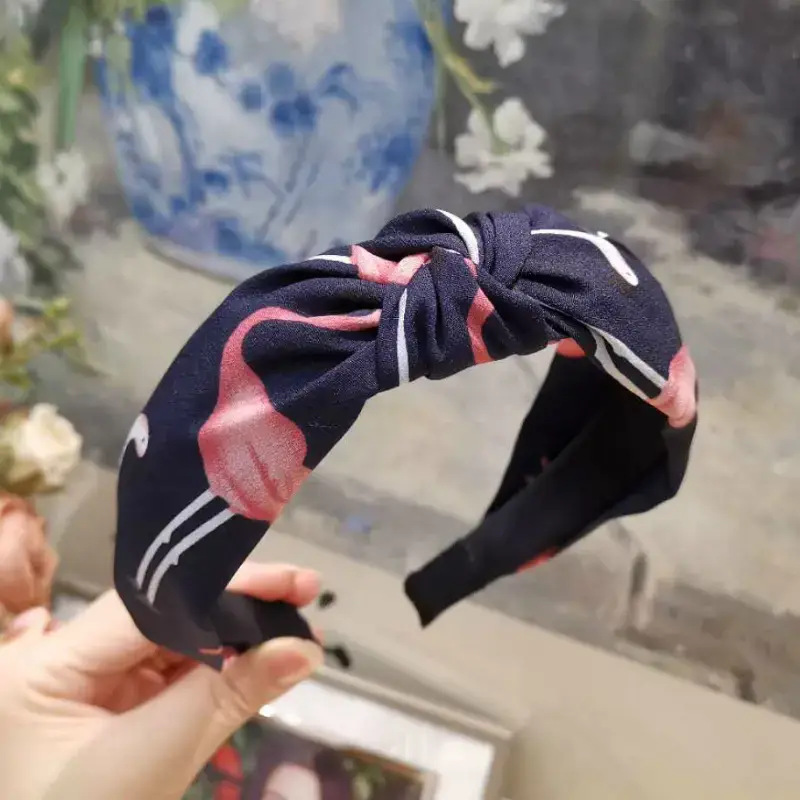 Purple Cross-Knotted Wide Bristle Headband for Women - Image 72