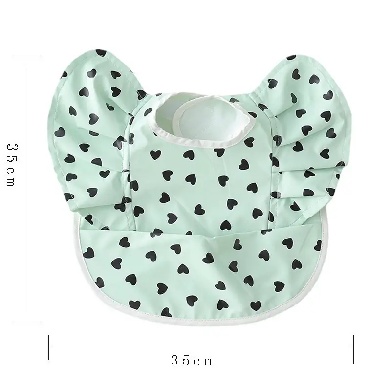 PU Waterproof Baby Food Bib with Anti-Spit Pocket - Image 172