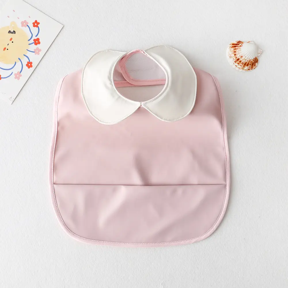 PU Waterproof Baby Food Bib with Anti-Spit Pocket - Image 103