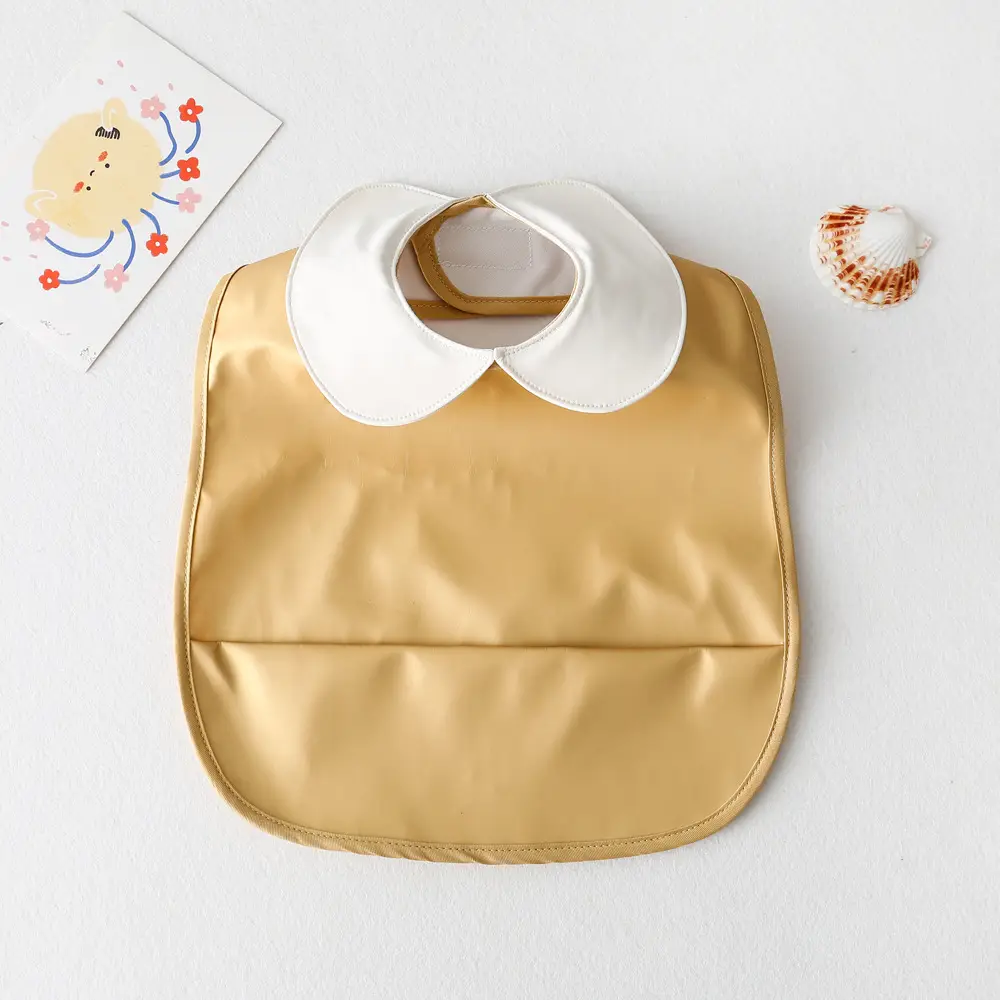 PU Waterproof Baby Food Bib with Anti-Spit Pocket - Image 110