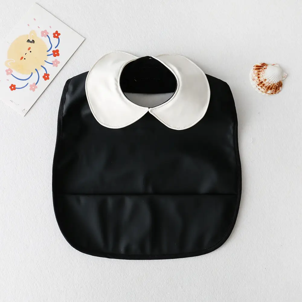 PU Waterproof Baby Food Bib with Anti-Spit Pocket - Image 116