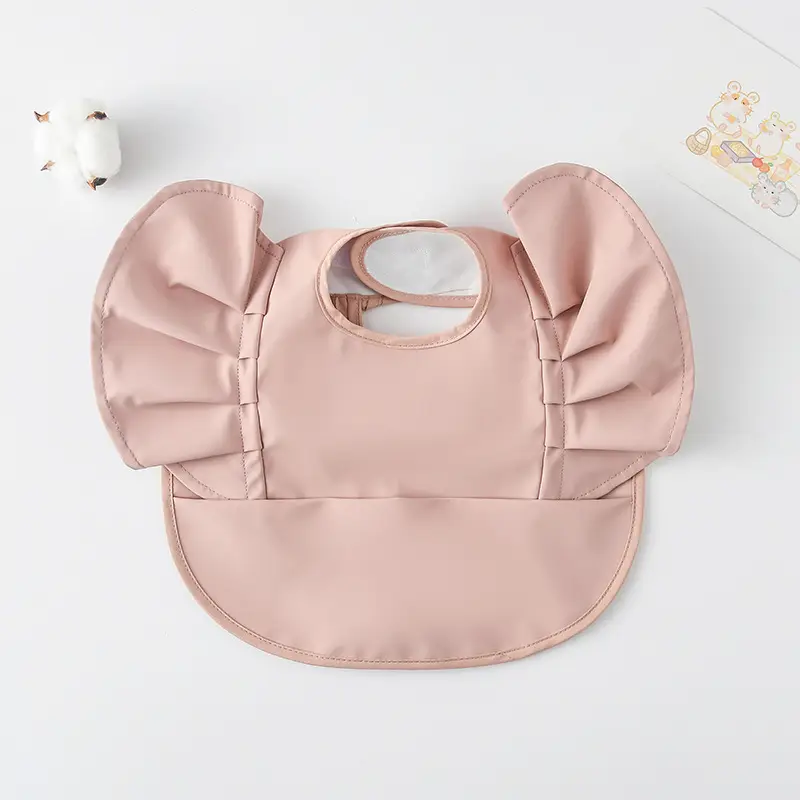 PU Waterproof Baby Food Bib with Anti-Spit Pocket - Image 126